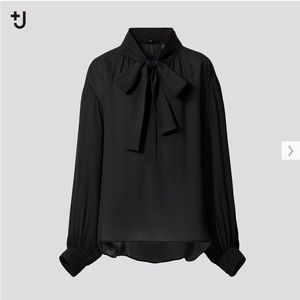 Uniqlo x Jil Sander Silk Tie Blouse